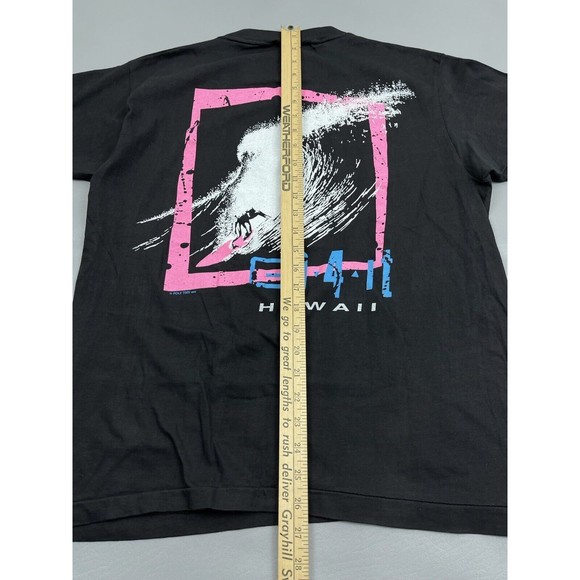 Vintage Go 4 It Hawaii Big Wave Surfer by Poly Tees T-Shirt Large Single Stitch - Picture 8 of 12